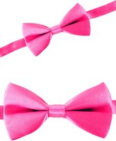 Vlinderstrik Satijn Roze ( Pink), Nieuwjaar, Gala, Themafeest, Carnaval.