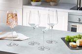 Hoog Witte Wijnglazen | Kristalglas | Perfect voor Thuis, Restaurants en Feesten | Vaatwasser Veilig,Set of 4