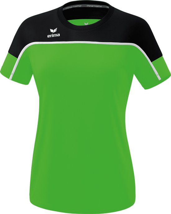 Erima Change T-Shirt Dames - Green / Zwart / Wit | Maat: 40