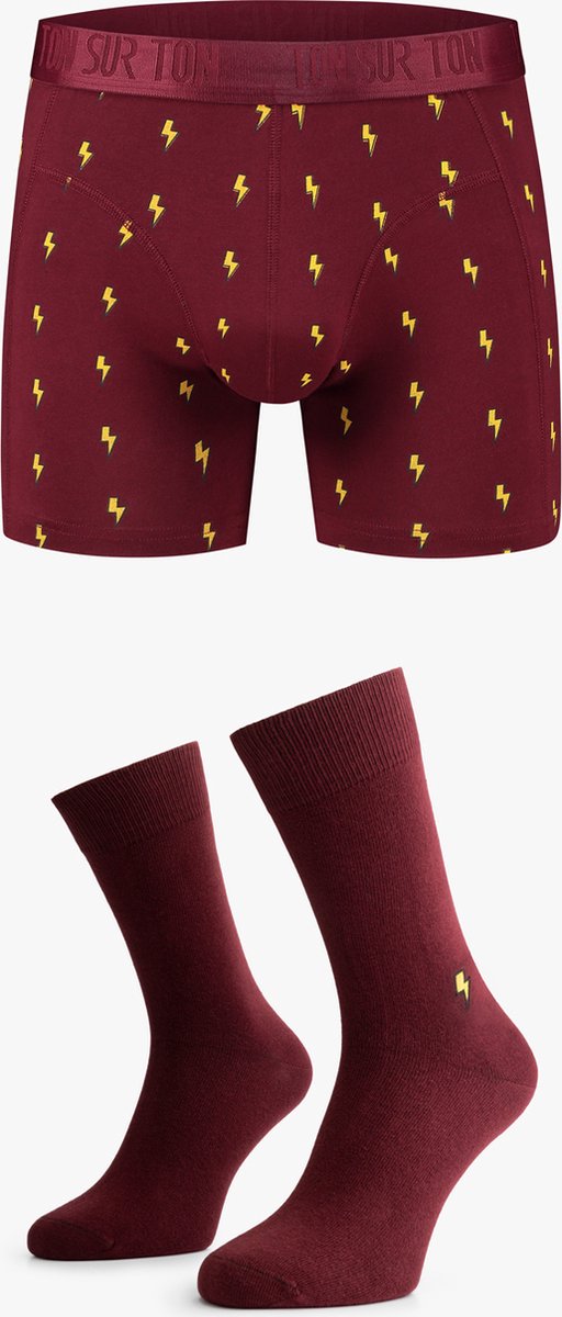 Ton Sur Ton - Cadeau voor Man - Heren Boxershort - Mannen sokken - Thunderbutt XL/41-46