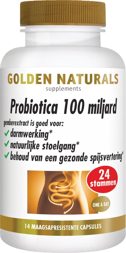 Socr@te Capsul Golden Naturals Probiotica 100 miljard (14 veganistische ...