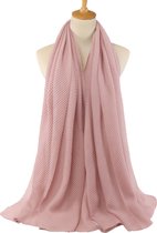 Ribbel / Crinkle Sjaal - Oud Roze | Sjaal/Hijab/Hoofddoek | Polyester | 180 x 90 cm | Fashion Favorite