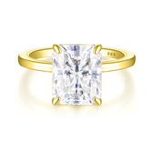 Radiana - 14k Geelgouden Radiant Solitaire Moissanite Ring - 7.2 karaat