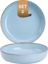 Palmer Assiette creuse Antigo 19 cm Porcelaine bleu clair 2 pièce(s)