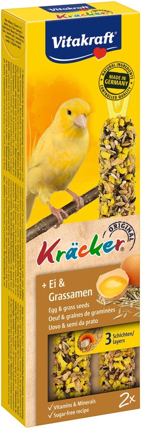 Vitakraft Kanarie Kracker Ei Vogelsnack - 2 stuks