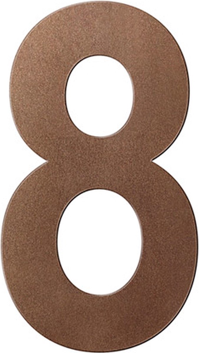 Huisnummer - Brons Kleur - RVS - GPF - Bronze blend 8, 150 mm