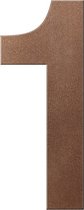 Huisnummer - Brons Kleur - RVS - GPF bouwbeslag - Bronze blend 1 L, 200 mm