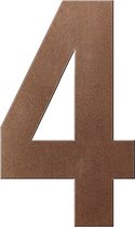 Huisnummer - Brons Kleur - RVS - GPF bouwbeslag - Bronze blend 4 L, 200 mm