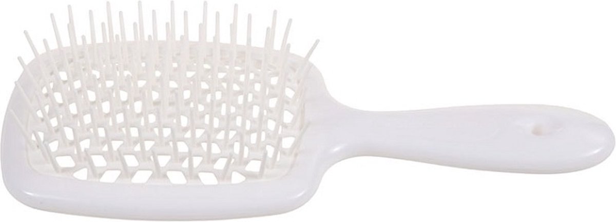 Superbrush kappersborstel voor het ontklitten van haar Wit