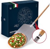 Blumtal Professionele Pizzaschep - Lang handvat - 30,5 x 30,5 cm - Houten Pizzaschep 85 cm