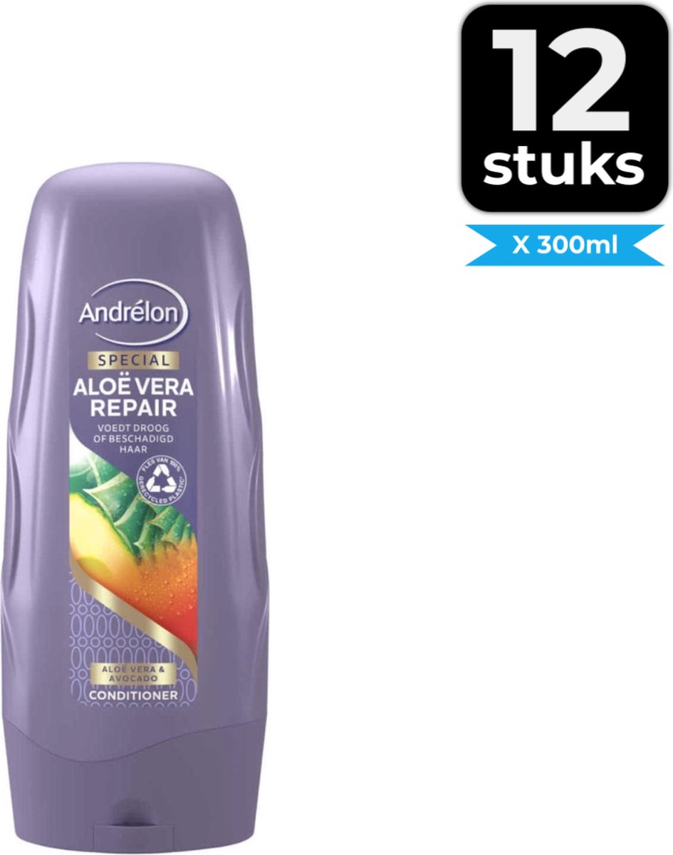 Andrélon Conditioner Aloe Vera Repair 300 ml Voordeelverpakking 12 stuks