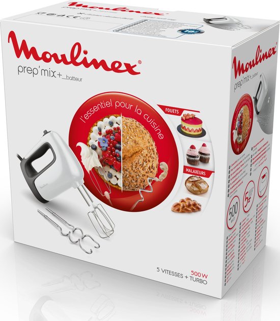 Moulinex Prep'Mix+ HM460 - Handmixer - 500W - Wit van Moulinex — afbeelding 4