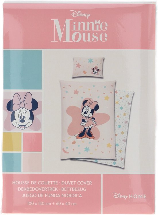 Disney Minnie Mouse BABY Dekbedovertrek, Sweet -140 x 100 cm - Katoen - Disney Minnie Mouse