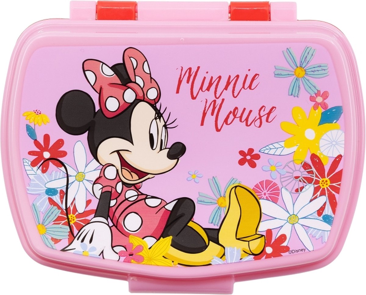 Minnie Mouse Lunchbox -Flowers - Broodtrommel