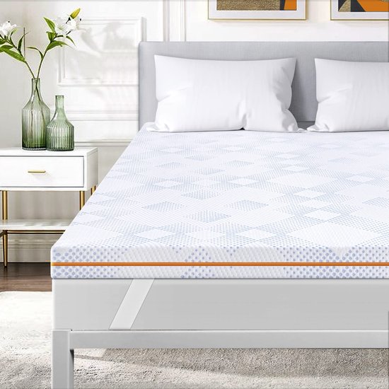 BedStory Surmatelas En Gel à Mémoire De Forme, 140 X 200 Cm, Hauteur 10 Cm, Surmatelas En Mousse Gel à Mémoire De Forme, H3 Et H4 Avec Housse Respirante, Pour Caravane, Canapé-lit