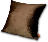 Sierkussen met luxe vulling | Chocolate Brown bruin | velvet | 60x60 cm | WillowPillow |