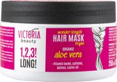 Victoria Beauty - 1,2,3! LONG! Wonder Length Hair Mask 250ml - Stimuleerd groei, helpt haarbreuk te verminderen, de textuur te egaliseren en de glans en levendigheid te vergroten - Vegan, Biologische Aloë Vera, Vitaminebom, Cafeïne, Quinoa
