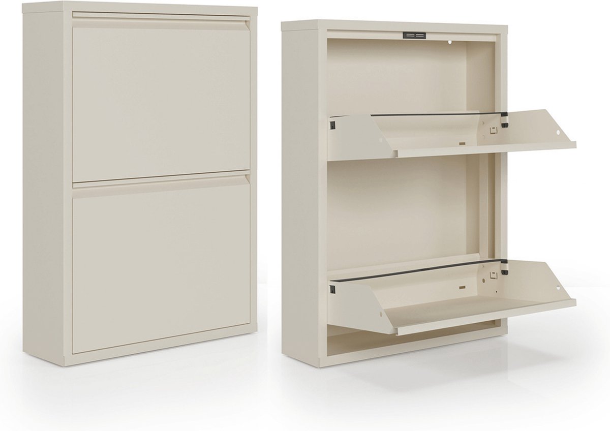 Schoenenkast Bodi 2-vaks Soft Beige