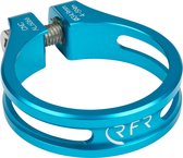 RFR Zadelklem - Ultralicht en Stabiel - Aluminium - Met Schroeven - Diameter 34.9 mm - 11 Gram - Blauw