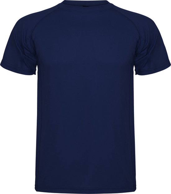 Donker Blauw 3 Pack unisex sportshirt korte mouwen MonteCarlo merk Roly maat S