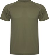 Pack de 4 chemises de sport unisexes vert armée manches courtes marque MonteCarlo Roly taille XXL