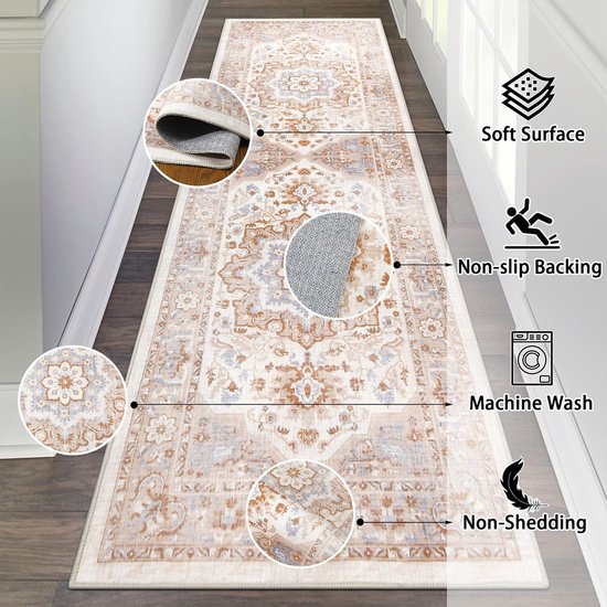 Loper voor de gang 60 x 180 cm Keukenkleed Wasbaar Antislip Loper
