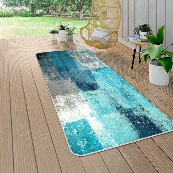 YUANWAN Tapis de Décoration 150 x 200 cm Dessous Antidérapant, Super Doux Tapis de Salon à Poils Ras Salon Chambre Doux pour Chambre à Coucher, 5