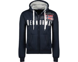 Vest Met Capuchon En Rits Blauw Geographical Norway Gason - S
