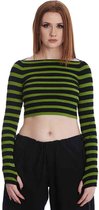 Banned - Frances Striped Gebreide trui - XL - Groen/Zwart