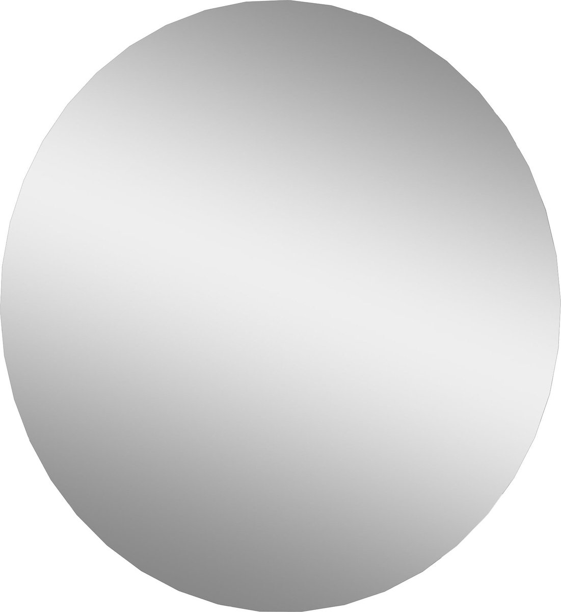 Spiegel Luna Wit - Breedte 60 cm - Hoogte 60 cm - Diepte 2 cm