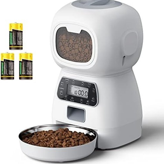 ALL FOR PAWS Automatische kattenvoerdispenser voor 2 maaltijden, hondenvoerdispenser met ijszak, geschikt voor droog en nat voer met 48-uurs timer, vaatwasmachinebestendig (2 maaltijden ALL FOR PAWS Automatische kattenvoerdispenser voor 2 maaltijden, hondenvoerdispenser met ijszak, geschikt voor droog en nat voer met 48-uurs timer, vaatwasmachinebestendig (2 maaltijden