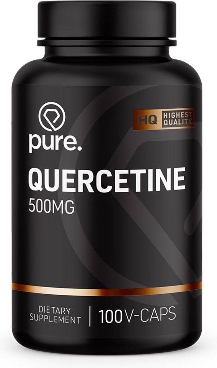Goedkoopste Pure. Quercetine - 500mg - 100 V-Caps - flavonoïde - antioxidant - vegan capsules