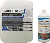 Hydrablock Pro 10litre + Cleaner Tergeo Pro - Imperméabilisant béton - Nano revêtement - Remontées d'humidité - Pourriture du béton - Imprégnant béton