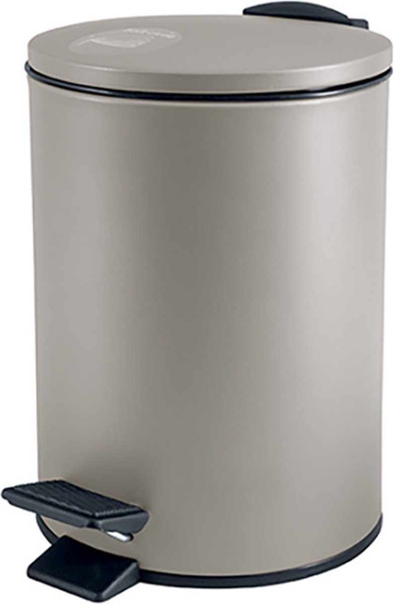 Goedkoopste Spirella Pedaalemmer Cannes - beige - 3 liter - metaal - L17 x H25 cm - soft-close - toilet/badkamer