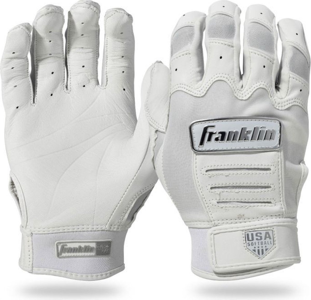 Franklin Sports MLB Pro Classic Paire de gants de frappeur pour adulte Taille XXL Rouge perle/rouge