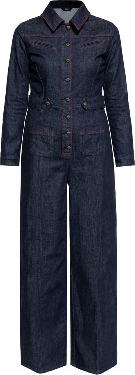 Queen Kerosin damesoverall in westernstijl van denim