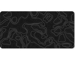 Muismat 90x45 cm - Bureaumat kantoor zwart - Computer en desktop accessoires - Muis en bureau mat onderlegger - Zwarte bureaulegger xl - Mousepad xxl - Kantoorartikelen decoratie - Muismatten office desk anti slip - Kantoormeubelen