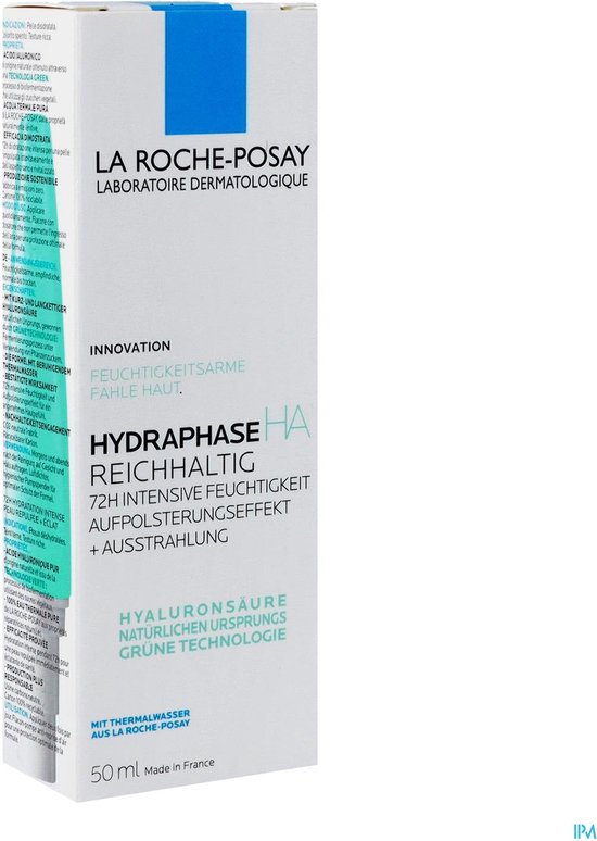 La Roche-Posay Hydraphase HA Rijk - Dagcrème - voor normale tot droge huid  - 50ml | bol