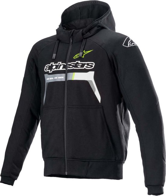 Alpinestars Chrome Ignition Hoodie Zwart Geel Fluo - Maat M -