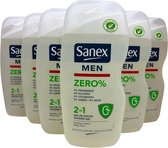 Bol.com Sanex Men 2in1 Shower Gel Zero% - Voordeelverpakking 6 x 475 ml aanbieding