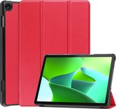Hoesje Geschikt voor Lenovo Tab M10 (3rd gen) Hoes Case Tablet Hoesje Tri-fold - Hoes Geschikt voor Lenovo Tab M10 (3e gen) Hoesje Hard Cover Bookcase Hoes - Rood