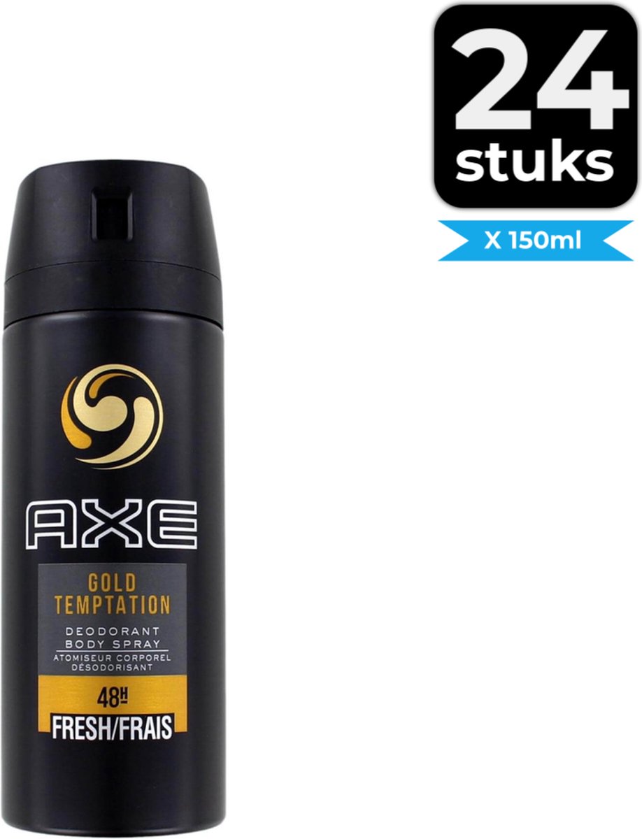 Goedkoopste Axe Deodorant Gold Temptation 150ml - Voordeelverpakking 24 stuks