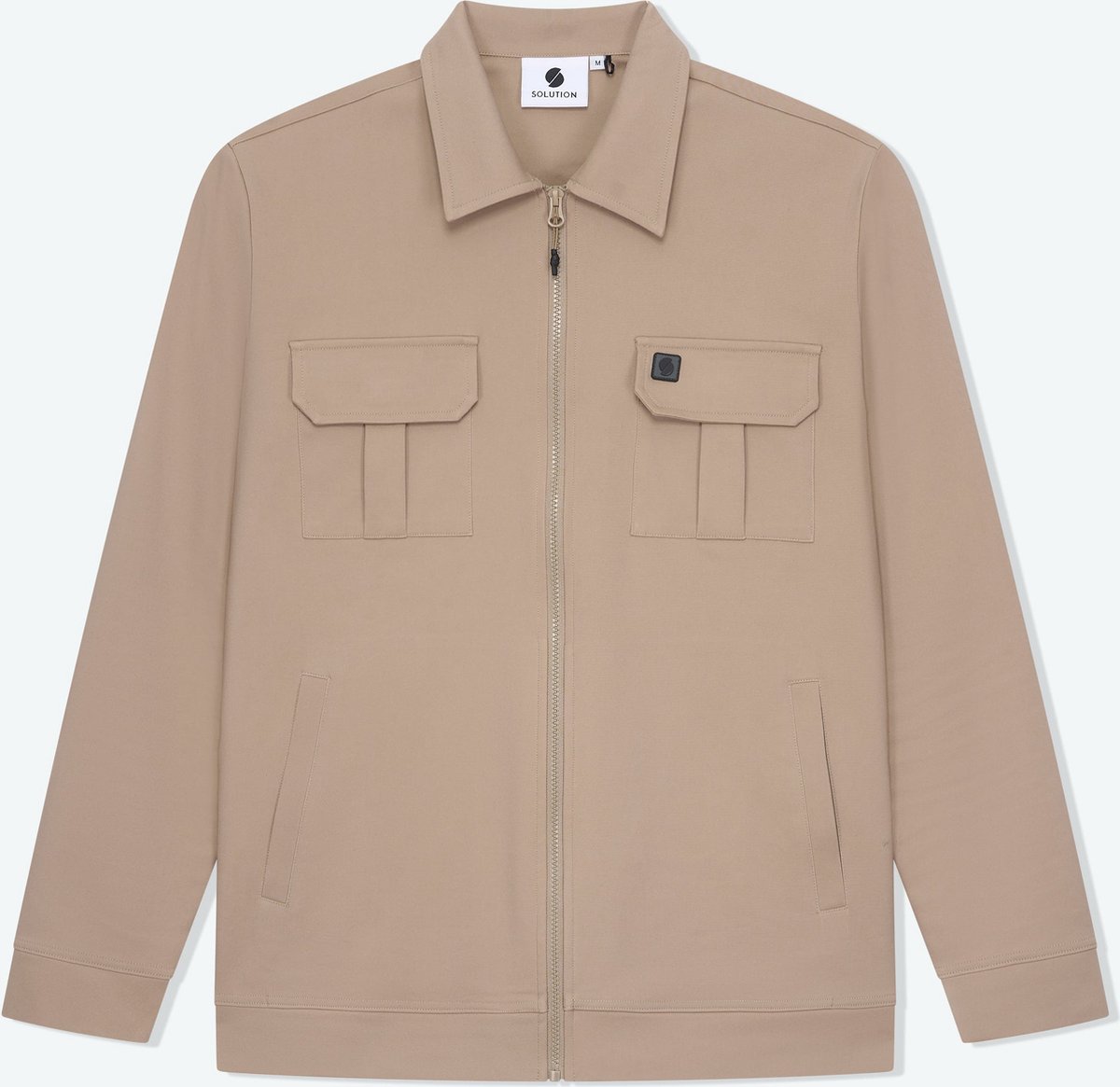Solution Clothing Sjack - Overshirt - Overhemd - Regular Fit - Rits - Volwassenen - Heren - Mannen - Beige - XXL - XXL - Solution Clothing