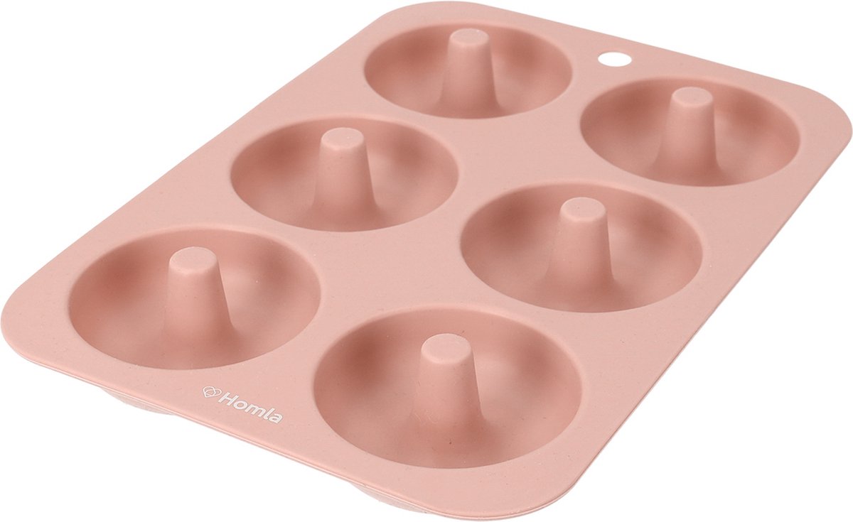 HOMLA Easy Bake siliconen vorm voor donuts Donutvorm gemaakt van siliconen cupcakevorm - praktisch siliconenmateriaal - zoete bakwaren - handige keukenuitrusting - keukenapparatuur bakken bakvormen - 30x18 cm