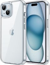 Case voor iPhone 15 6,1-Inch, Anti-Vergeling Schokbestendige Transparante Bumper Hoesje, Antikras Doorzichtige Achterkant (Transparant)