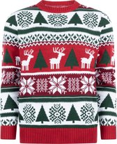 Foute Kersttrui Dames & Heren - Christmas Sweater "Bont & Gezellig" - Mannen & Vrouwen Maat S - Kerstcadeau