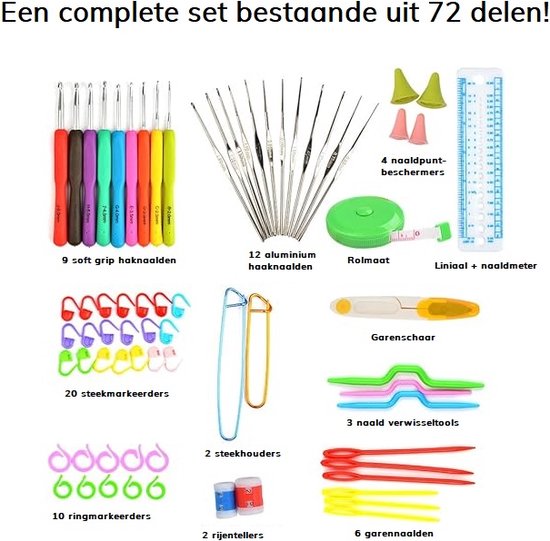 Houten Haaknaalden Set Ergonomisch Handvat Haaknaalden 3.0mm-6.0mm Houten Haaknaalden Set Ergonomisch Handvat Haaknaalden 3.0mm-6.0mm