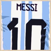 Lionel Messi poster | posters Lionel Messi | 50 x 50 cm | pop art argentinie | WALWALLS®