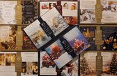 50 stuks Luxe Kerstkaart en Nieuwjaarskaart met envelop | 15x10.5cm | 5 pakjes | Serie Blauw - C