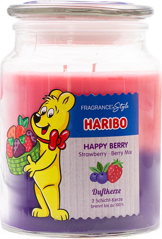 Haribo 2-Layer kaars Happy Berry 510 gr